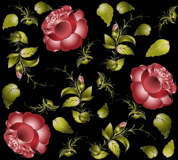 Naadloze achtergrond van een bloemen sieraad, modieus modern wallpaper of textiel. — Stockvector