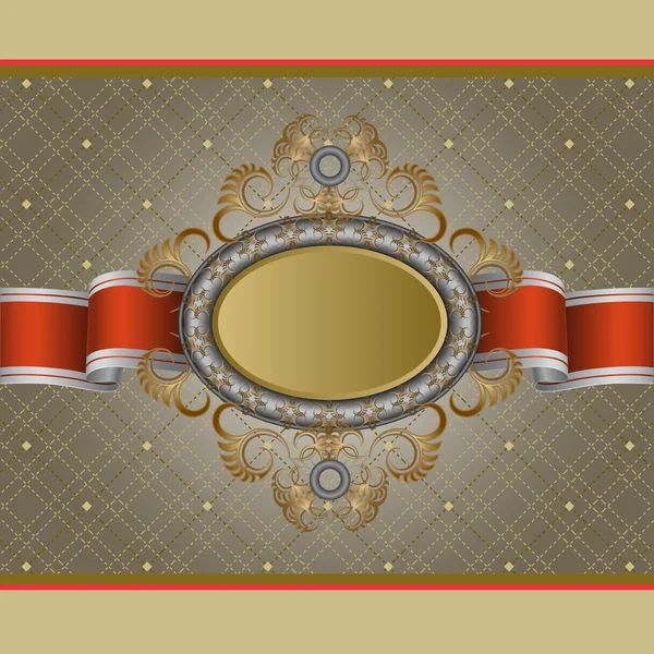 Gold frame in vintage style — Stock Vector