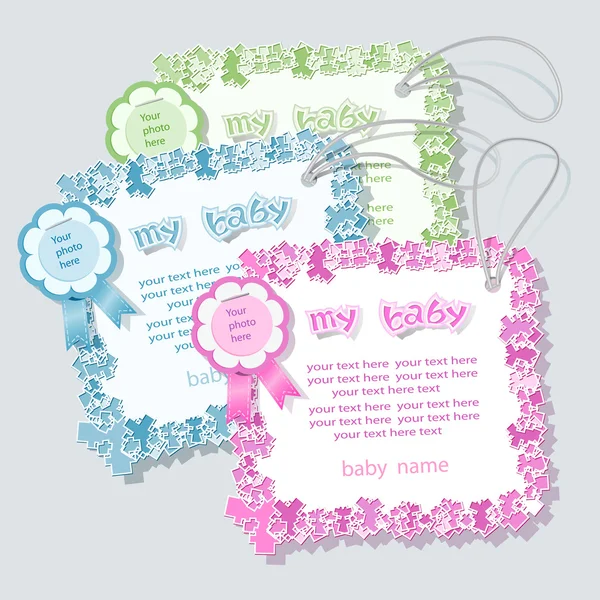Label for baby shower — Stock Vector