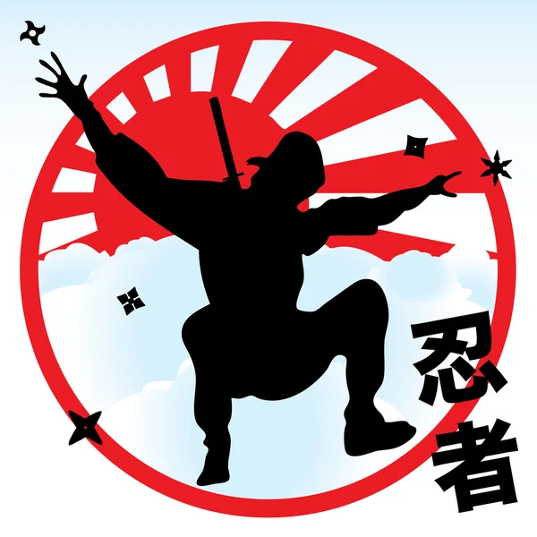 Ninja savaşçı — Stok Vektör