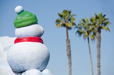 Snowman in San Diego clipart