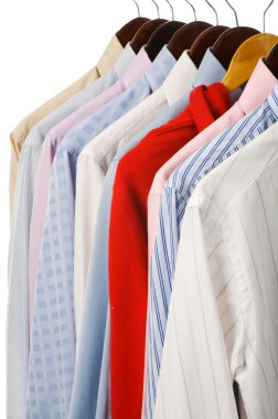 Business shirts & red soprt shirts clipart