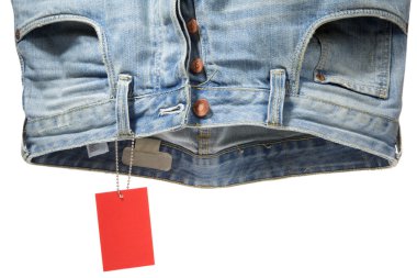 Jeans and label clipart