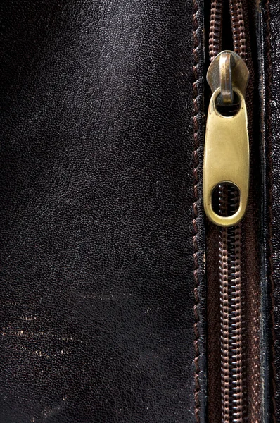stock image Vertical leather background and fastener