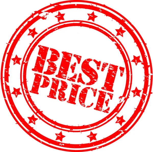 Mejor precio sello de goma, ilustración de vectores — Vector de stock