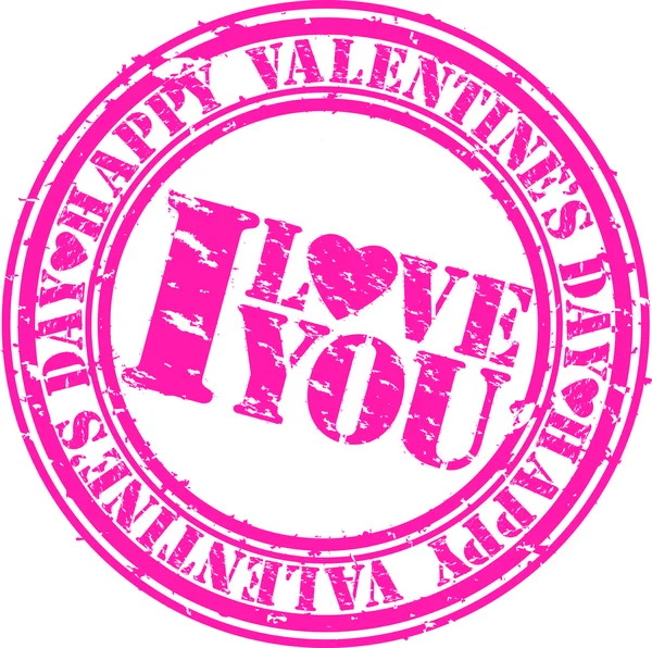 Grunge Joyeux timbre en caoutchouc Saint-Valentin, illustration vectorielle — Image vectorielle