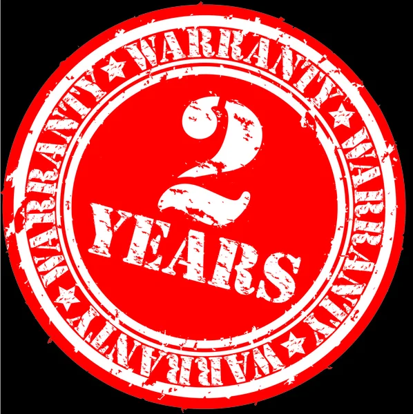 Grunge 2 roky záruka razítko, vektorové ilustrace — Stockový vektor