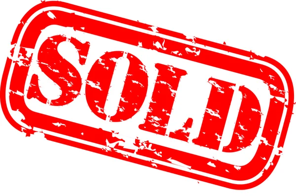 Grunge vendido selo de borracha, ilustração vetorial — Vetor de Stock
