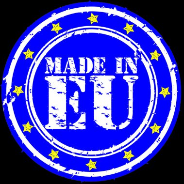 Grunge made in European Union rubber stamp, vector illustration clipart