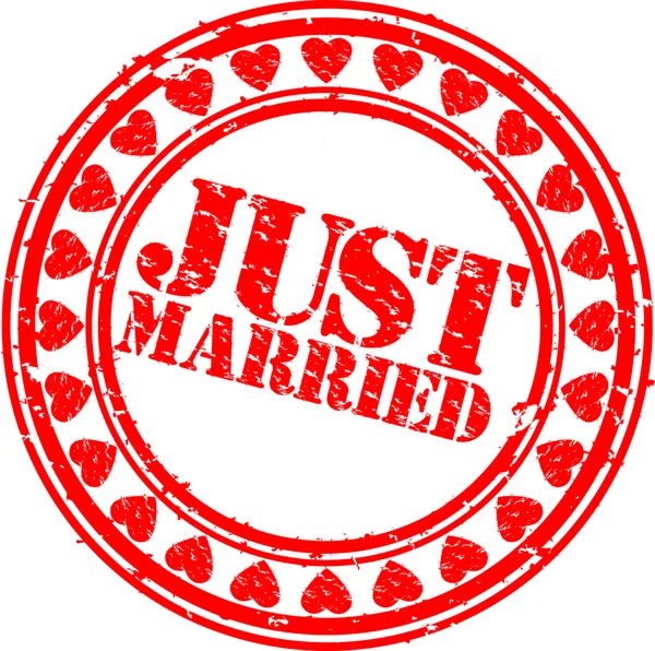 Grunge Juste marié tampon caoutchouc, illustration vectorielle — Image vectorielle