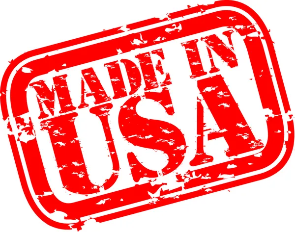 Grunge fabriqué en timbre caoutchouc USA, illustration vectorielle — Image vectorielle