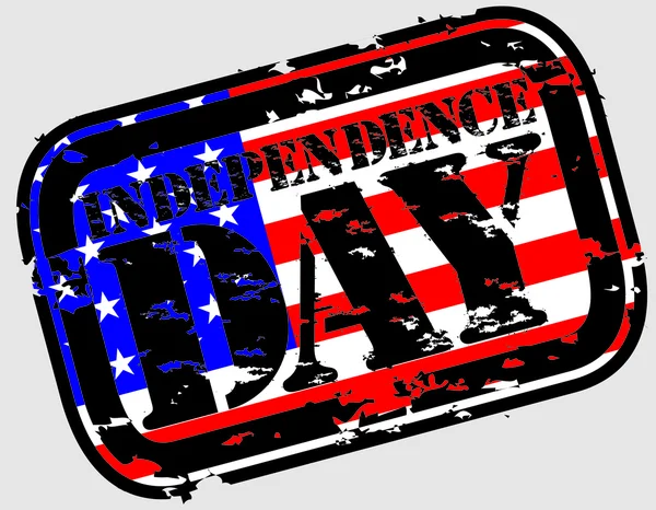 Гранж 4 липня День незалежності в США гумовий штамп, векторні illustr — стоковий вектор