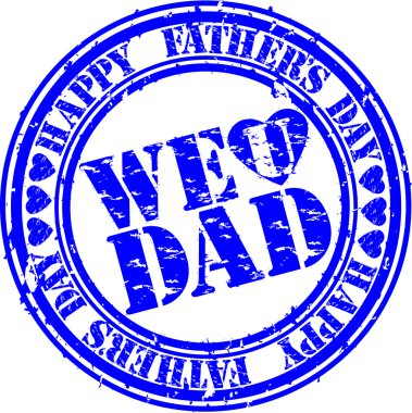 Grunge Happy father's day rubber stamp, vector illustration clipart