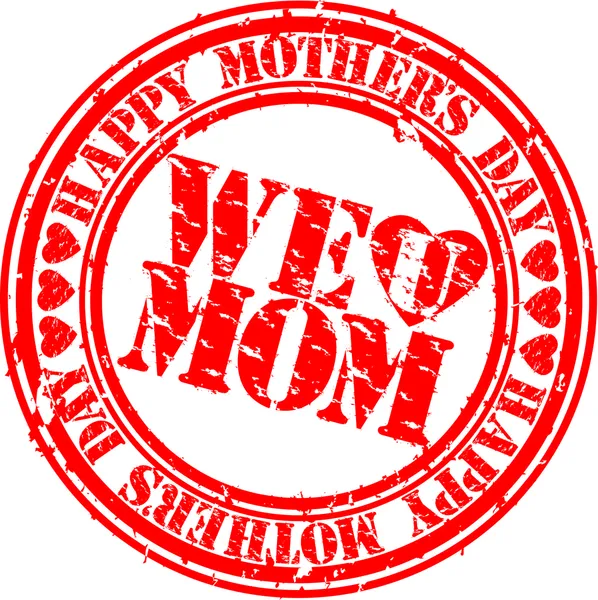 Grunge Happy Mother 's day rubber stamp, vector illustration — стоковый вектор