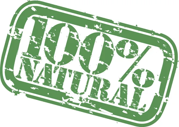 Guma 100% naturalne gumy znaczka, ilustracji wektorowych — Wektor stockowy