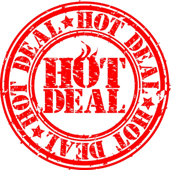 Selo de borracha Grunge hot deal, ilustração vetorial —  Vetores de Stock