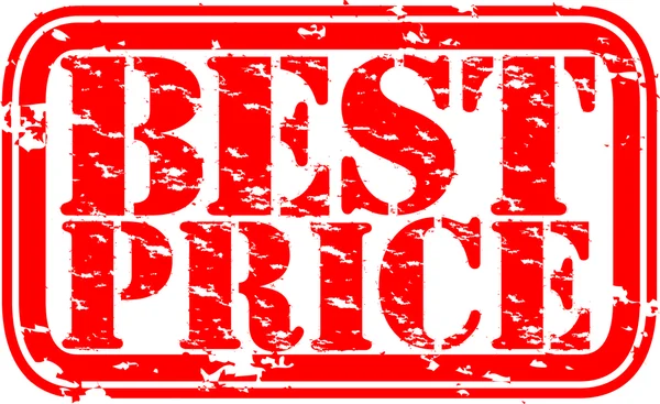 Grunge mejor precio sello de goma, vector de ilustración — Vector de stock