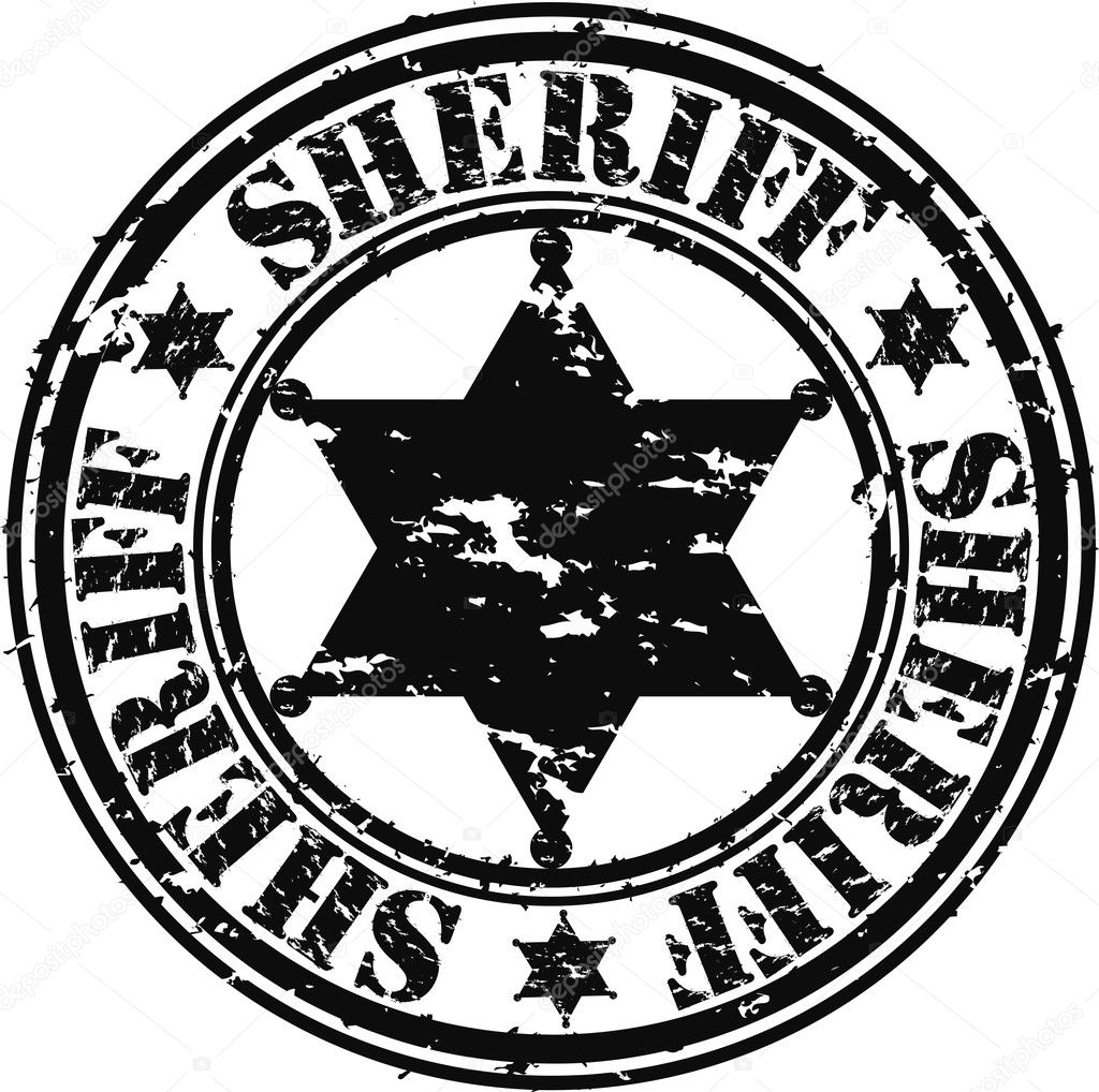 Grunge sheriff star, vector illustration