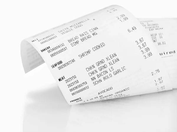 Grocery receipt — Stock Photo, Image
