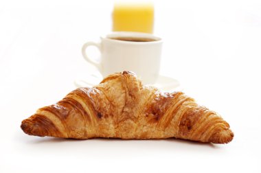 Croissant,coffee and juice clipart