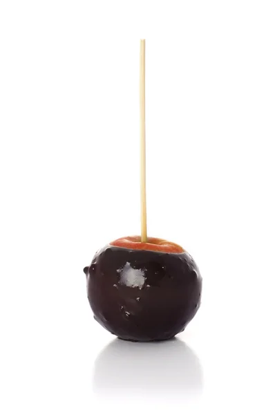 Apple in chocolade — Stockfoto