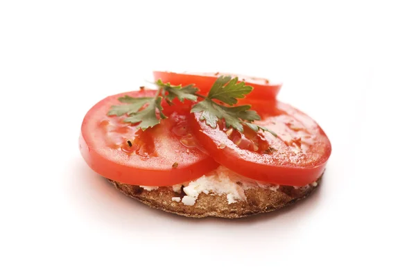 stock image Crispbread and tomato