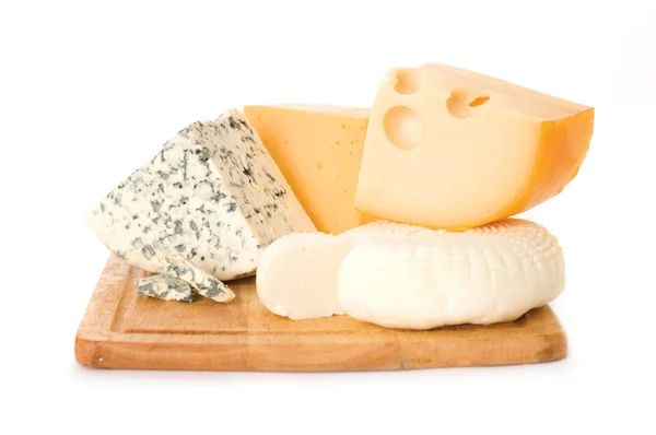 Vier soorten kaas — Stockfoto
