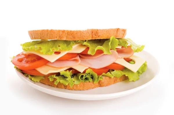 Sandwich con prosciutto — Foto Stock