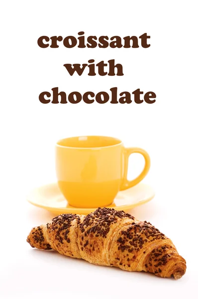 stock image Croissant with chocolate