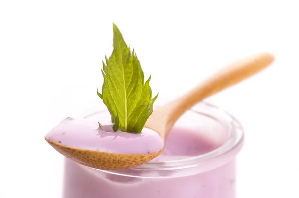 Blueberry yoghurt — Stock Photo, Image