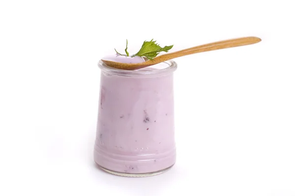 Blueberry yoghurt — Stock Photo, Image