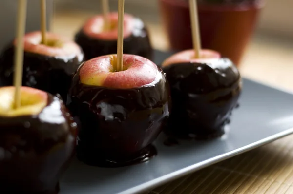 stock image Apples in chocolate