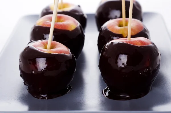 stock image Apples in chocolate