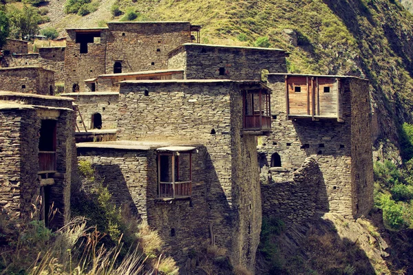 Casa-fortaleza em Shatili (Geórgia ) — Fotografia de Stock
