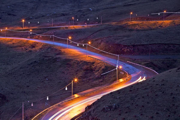 Gürcistan Askeri road, gece