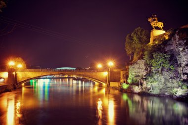 Metekhi Bridge in Tbilisi (Georgia) clipart