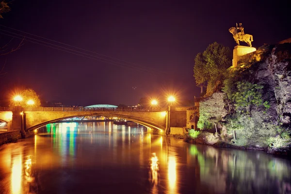 Metekhi 桥在第比利斯 (格鲁吉亚) — 图库照片