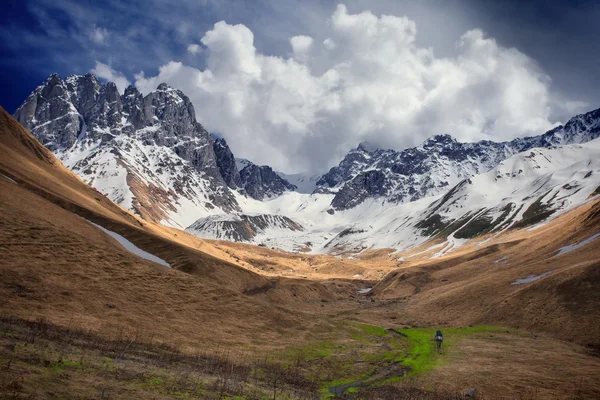 该地区山脉 Chaukhi (格鲁吉亚) — 图库照片