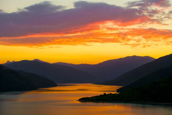 stock image Sunset above the reservoir