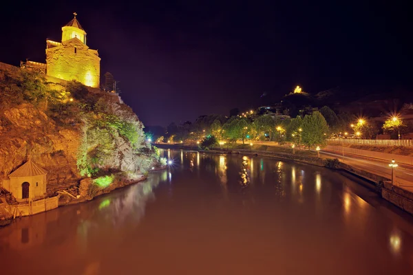 Noite Tbilisi Imagem De Stock