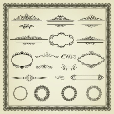 Set of design elements clipart