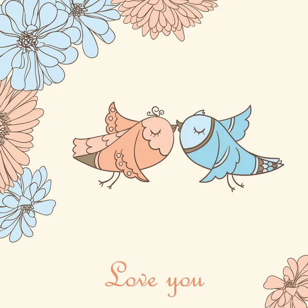 Embrasser les oiseaux — Image vectorielle