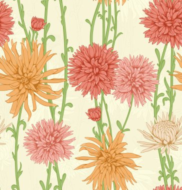 Floral seamless wallpaper clipart