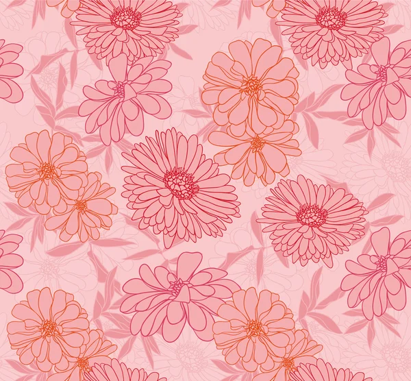 Floral seamless wallpaper — Stock Vector