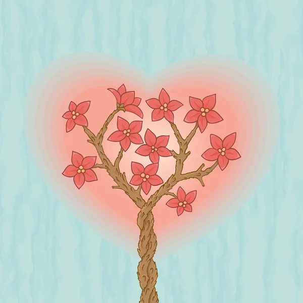 Deux sakuras aimants — Image vectorielle