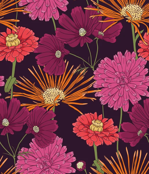 Fondo de pantalla sin costura floral — Archivo Imágenes Vectoriales