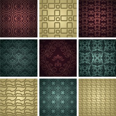 Set of seamless patterns clipart