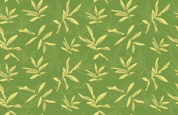 Modèle sans couture de feuilles — Image vectorielle