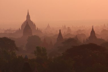 Pagodas , Bagan, Myanmar clipart