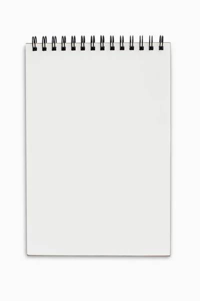 Fundo em branco vertical. espiral de papel — Fotografia de Stock